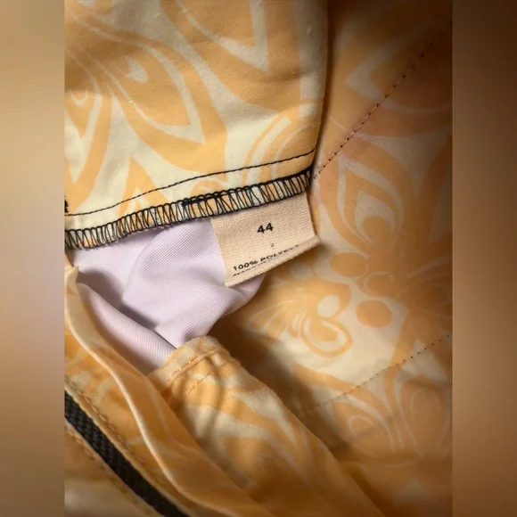 Loudmouth Mens Chino Golf Shorts 44 Black Orange Pizza Print Flat Front Pockets - Picture 4 of 4